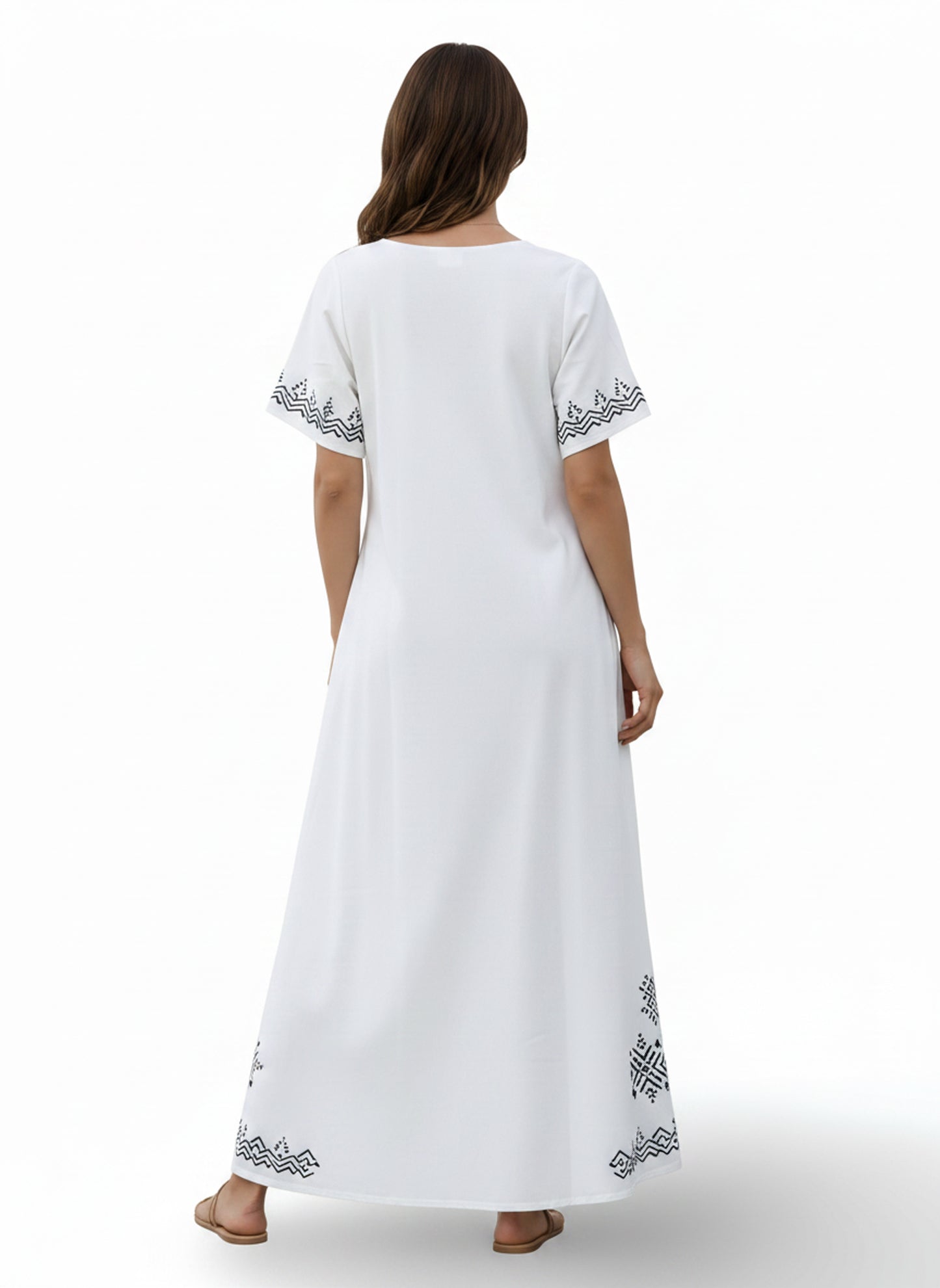 The Floral Hand-Block Cotton Dress