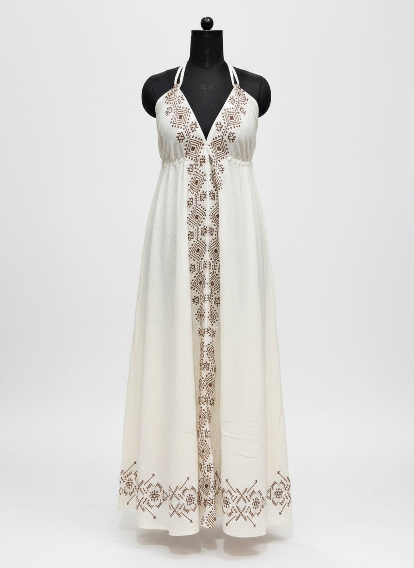 The Earth-Heritage Halter: Made-to-Order Pure Cotton Maxi