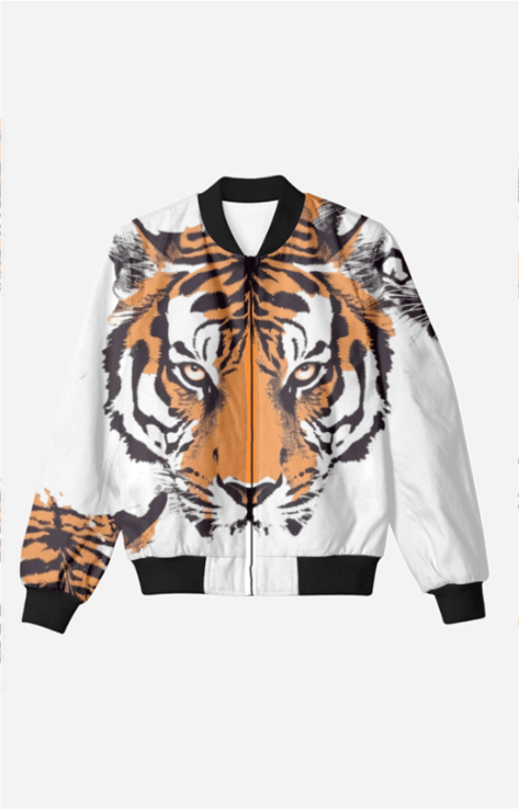 The Royal Bengal Tiger Stylish Unisex Bomber Jacket Entimessi