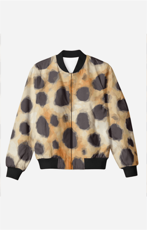Entimessi - Cheetah Skin - Unisex Printed Bomber Jacket with Pockets - Bomber Jackets - All-Over-Print, AOP, bomber jacket, Casual Wear, college wear, Digital Print, fleece bomber jacket, gender-neutral clothing, jacket, outerwear, pocket bomber jacket, Printed, ribbed cuffs and hem, street style bomber jacket, streetwear, Top, trendy bomber jacket, trendy clothing, Unisex, Unisex bomber jacket, unisex fashion, urban fashion, zipper closure - {{ shop.shopifyCountryName }}