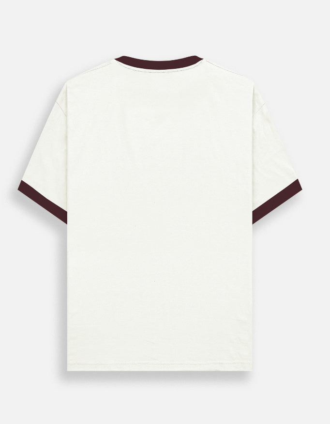 Unisex retro ringer t-shirt with contrast trim, cotton regular fit