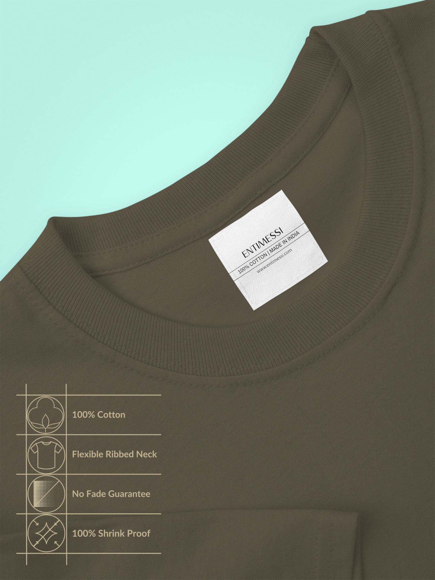 Classic Olive Green Crew Neck T-Shirt – Unisex