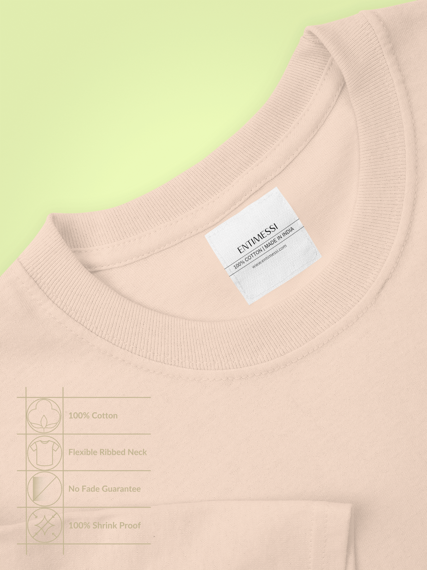 Classic Peach Crew Neck T-Shirt – Unisex