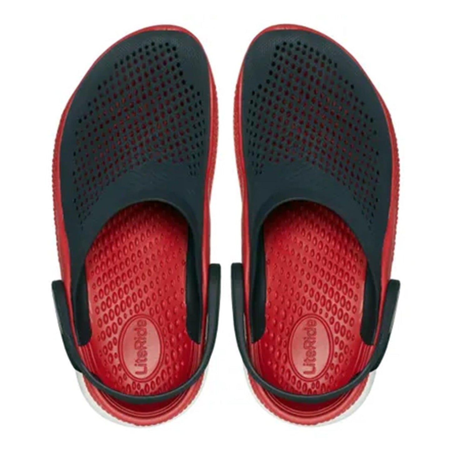 Unisex Literide 360 Clog - Black with Red & White Sole
