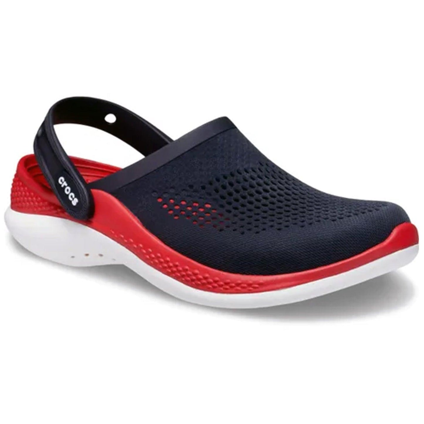 Unisex Literide 360 Clog - Black with Red & White Sole