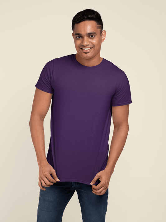Classic Purple Crew Neck T-Shirt – Unisex