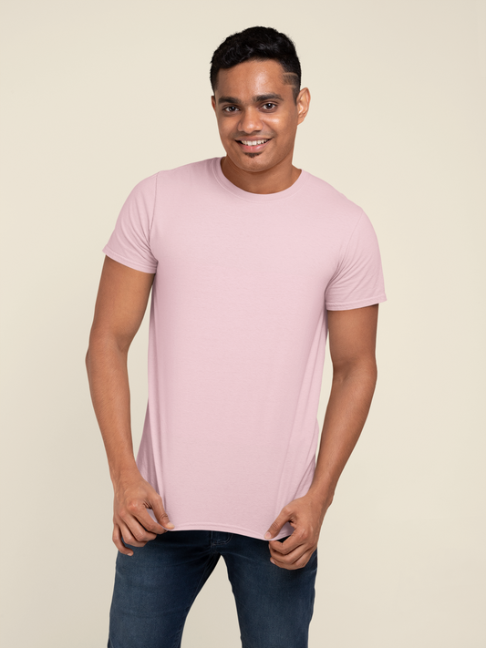 Classic Baby Pink Crew Neck T-Shirt – Unisex