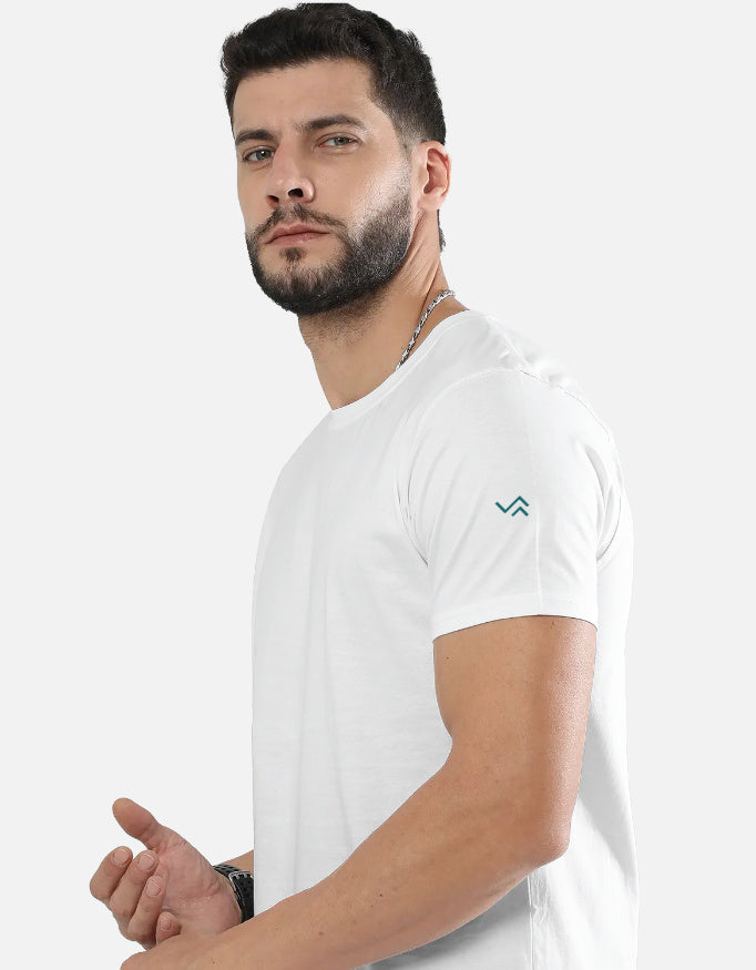 Unisex stretch cotton-blend crew neck t-shirt, regular fit