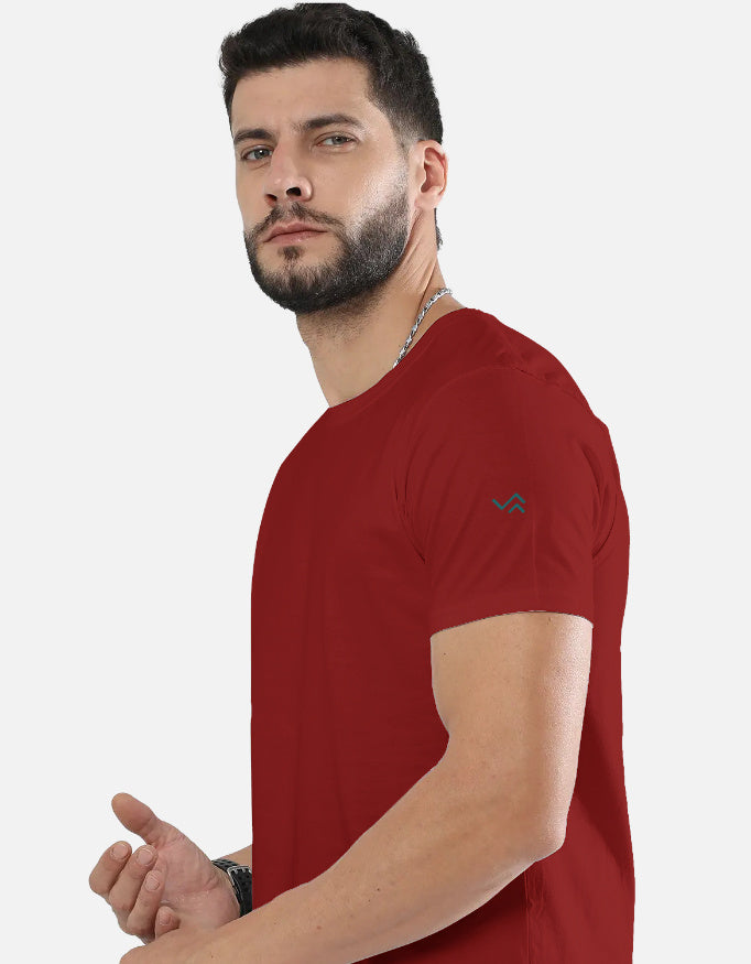 Unisex stretch cotton-blend crew neck t-shirt, regular fit