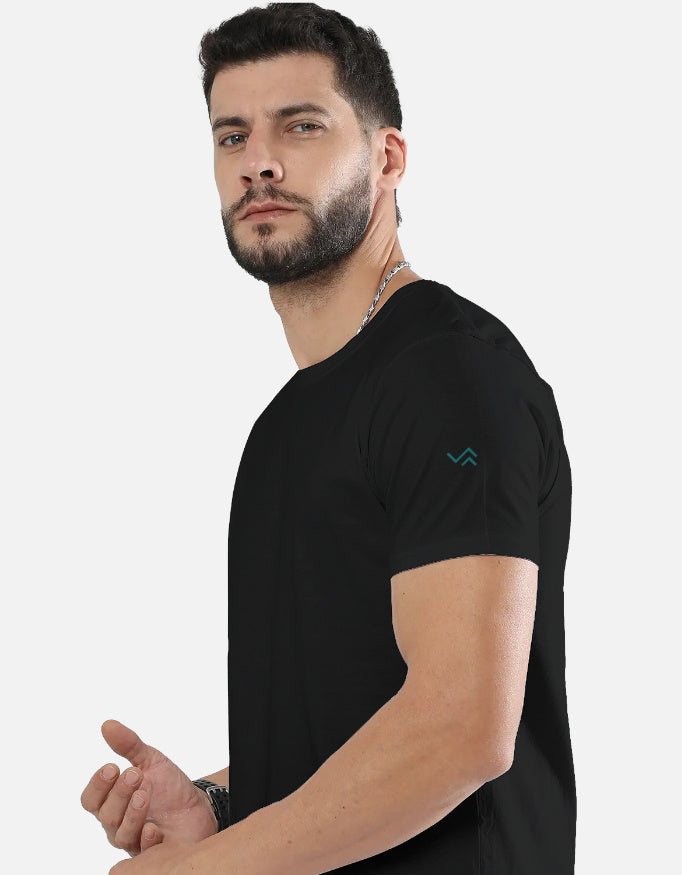 Unisex stretch cotton-blend crew neck t-shirt, regular fit