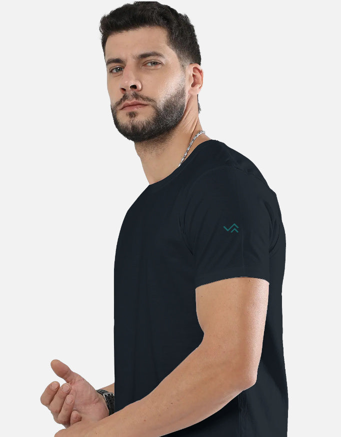 Unisex stretch cotton-blend crew neck t-shirt, regular fit