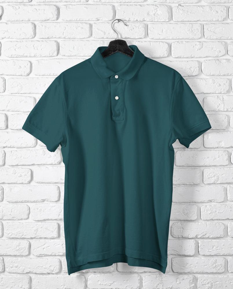 Unisex White Cotton Polo T-Shirt