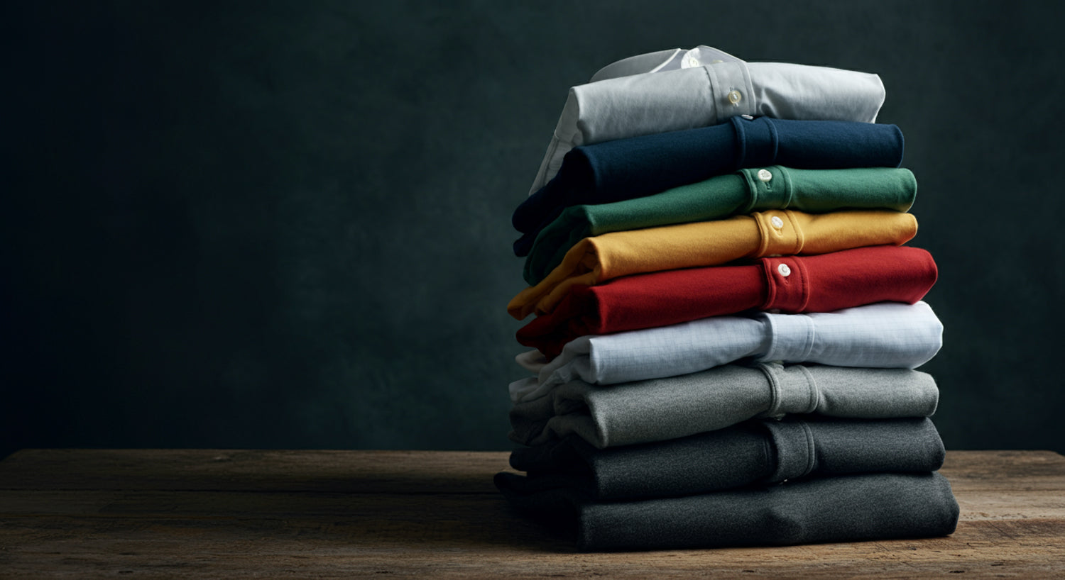 Image showing timeless wardrobe essentials arranged in a minimal, elegant composition.
