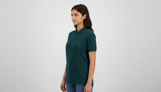 The Essential Unisex Cotton Polo T-Shirt - Petrol Blue