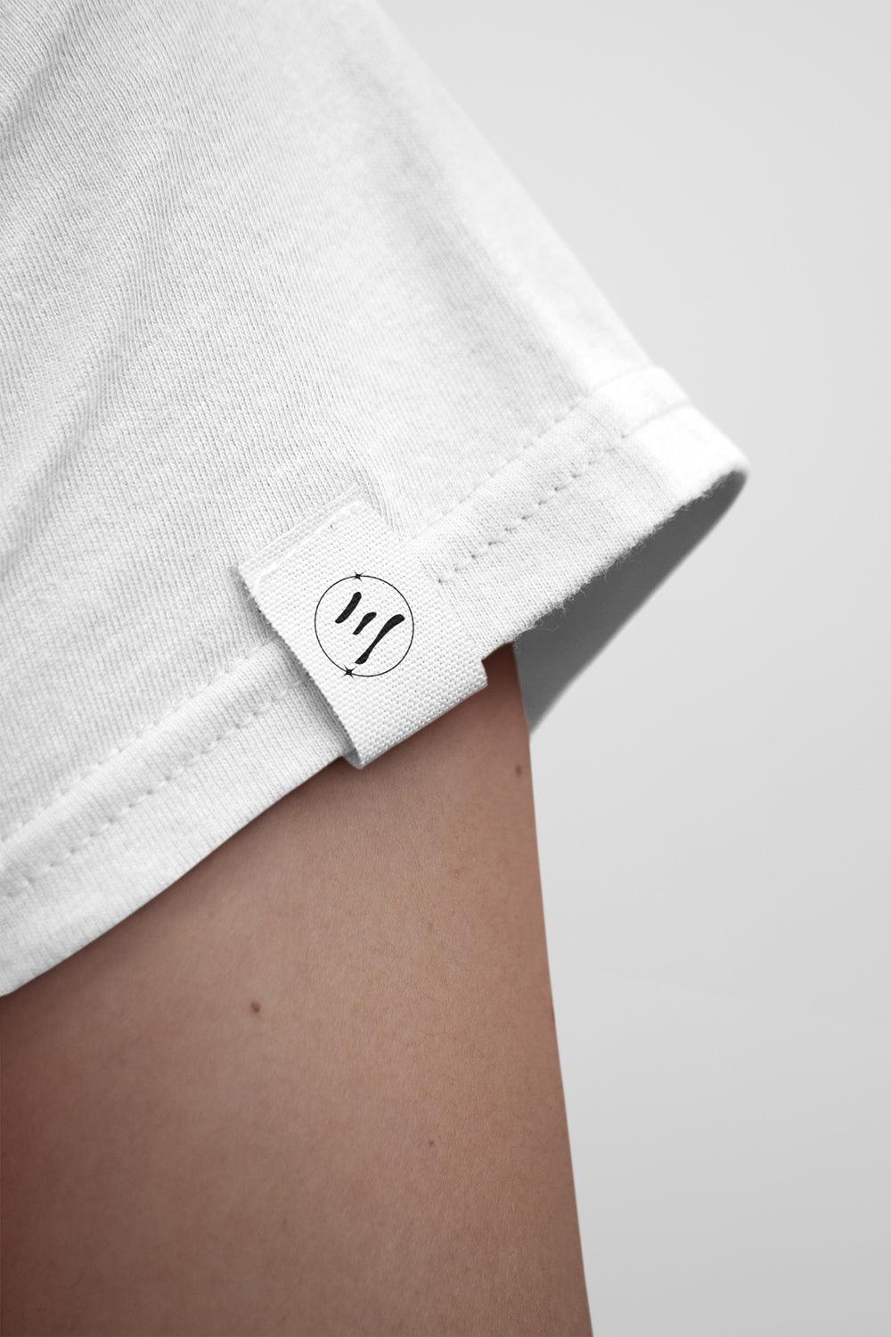 White Cotton Unisex Ultra-Light V-Neck T-Shirt