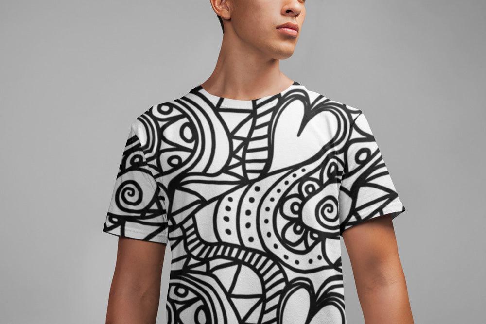 Entimessi - Unisex All-Over Printed Oversized T-Shirt - All Over Printed T-shirts - All-Over-Print, AOP, AOP T-shirts, Casual Wear, Cotton, Digital Print, Oversize, Oversize T-shirts, Round Neck, Short Sleeves, T-shirts, Top, Unisex - {{ shop.shopifyCountryName }}