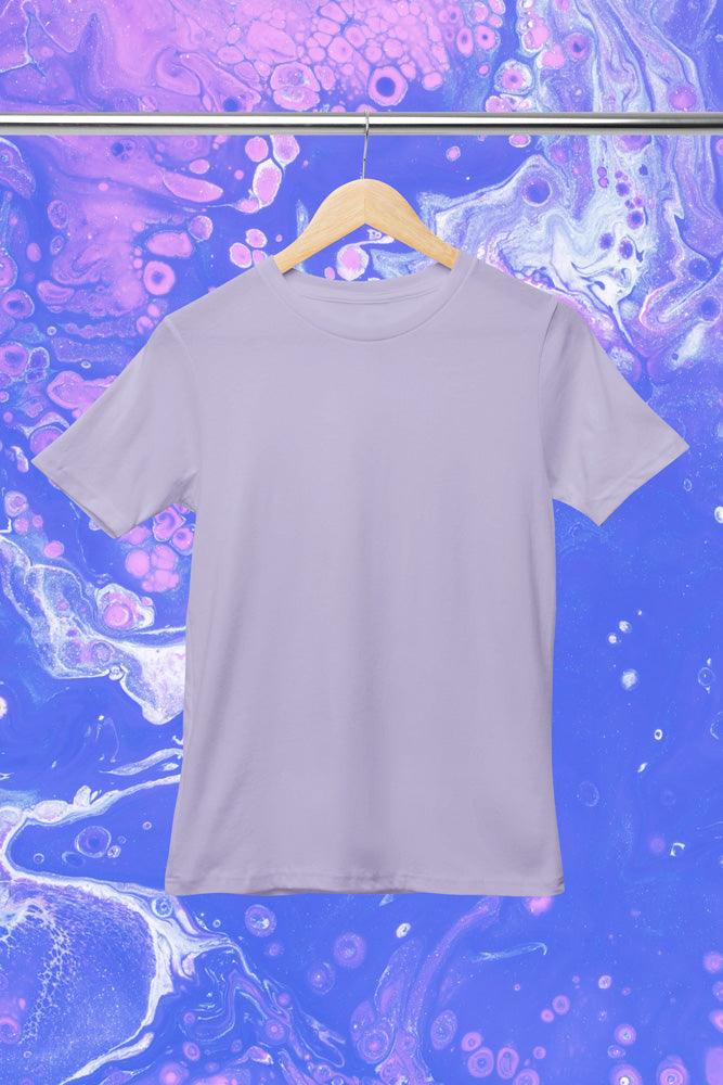 Entimessi Unisex Supima Cotton Crew Neck Short Sleeve T-Shirt Premium T-shirts Lavender Casual Wear Cotton Premium T-shirts Regular Fit Round Neck Short Sleeves Solid Color T-shirts Supima Cotton T-shirts Top Unisex