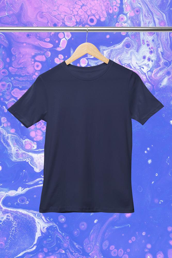 Entimessi Unisex Supima Cotton Crew Neck Short Sleeve T-Shirt Premium T-shirts Navy Blue Casual Wear Cotton Premium T-shirts Regular Fit Round Neck Short Sleeves Solid Color T-shirts Supima Cotton T-shirts Top Unisex