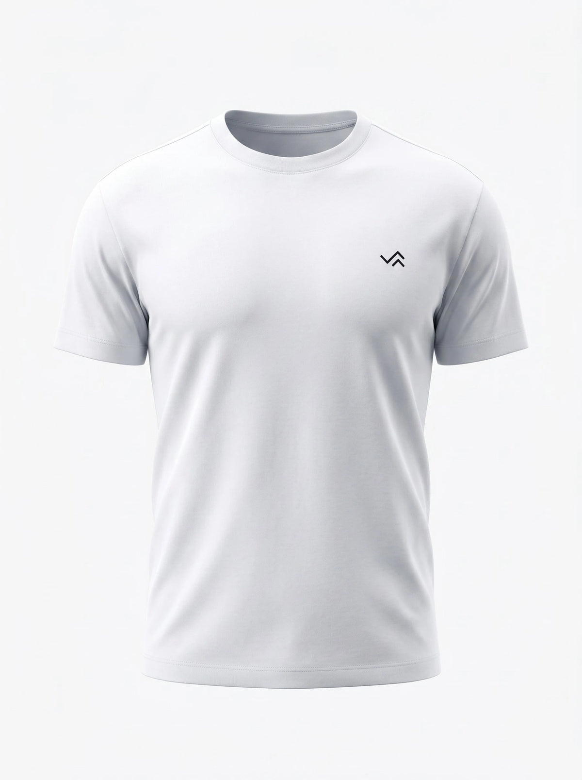 Unisex athleisure set with white Supima tee and navy blue joggers