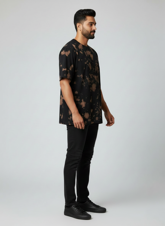 Entimessi Heavyweight Tie-Dye Oversized T-Shirt – Brown & Black Unisex Oversized Graphic T-shirts 260 GSM bio-washed breathable Cotton Blend Entimessi fabric:cotton-blend fit:oversized Graphic T-shirts Half Sleeves loungewear Lycra Rib Neck made in India Men menu:oversized neck:crew new Oversize T-shirts pre-shrunk Round Neck streetwear T-shirts Tie Dye Tie Dye Oversized T-Shirts Unisex Unisex Fit Unisex Oversized Graphic T-shirts Women