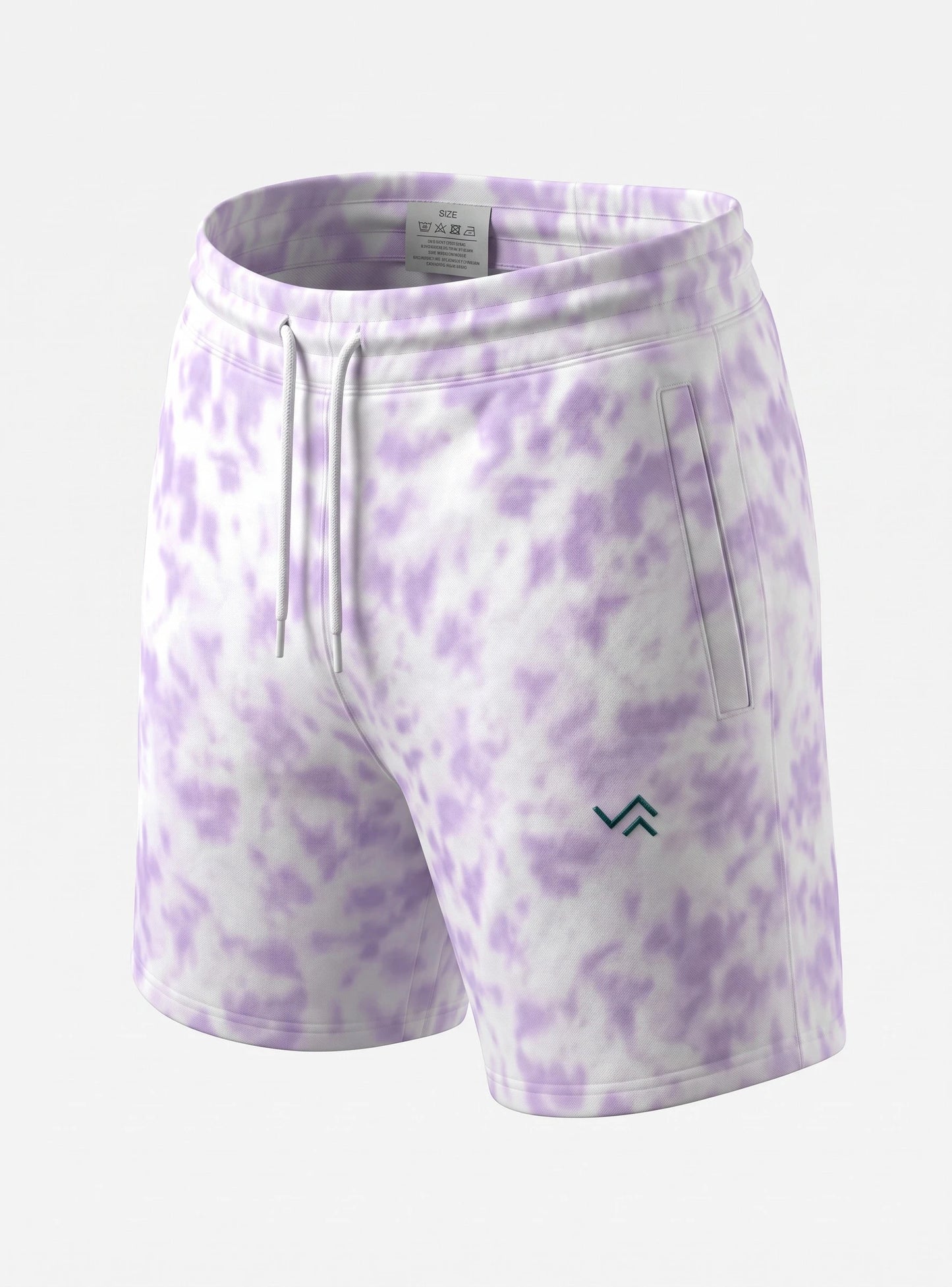 Entimessi Lavender on White Unisex Tie-Dye Terry Shorts Tie-dye Shorts 260 GSM Activewear beachwear Casual Shorts Cotton Blend Drawstring Waist Shorts Entimessi fabric:cotton-blend loungewear made in India made to order Men menu:shorts new Premium Terry Shorts relaxed fit Shorts slip-in pockets style:tie-dye Terry Shorts Tie Dye type:shorts Unisex Unisex terry shorts Women