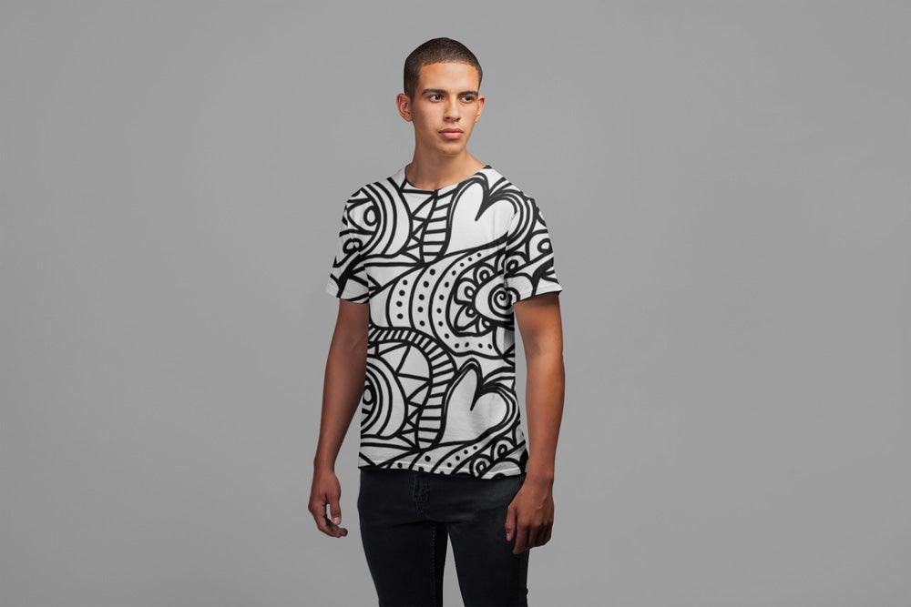 Entimessi - Unisex All-Over Printed Oversized T-Shirt - All Over Printed T-shirts - All-Over-Print, AOP, AOP T-shirts, Casual Wear, Cotton, Digital Print, Oversize, Oversize T-shirts, Round Neck, Short Sleeves, T-shirts, Top, Unisex - {{ shop.shopifyCountryName }}