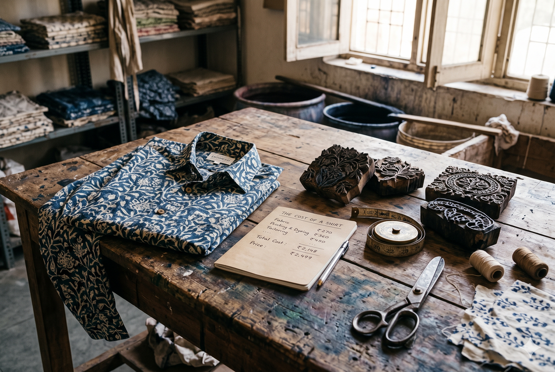 What It Really Costs to Make One Hand Block Printed Shirt