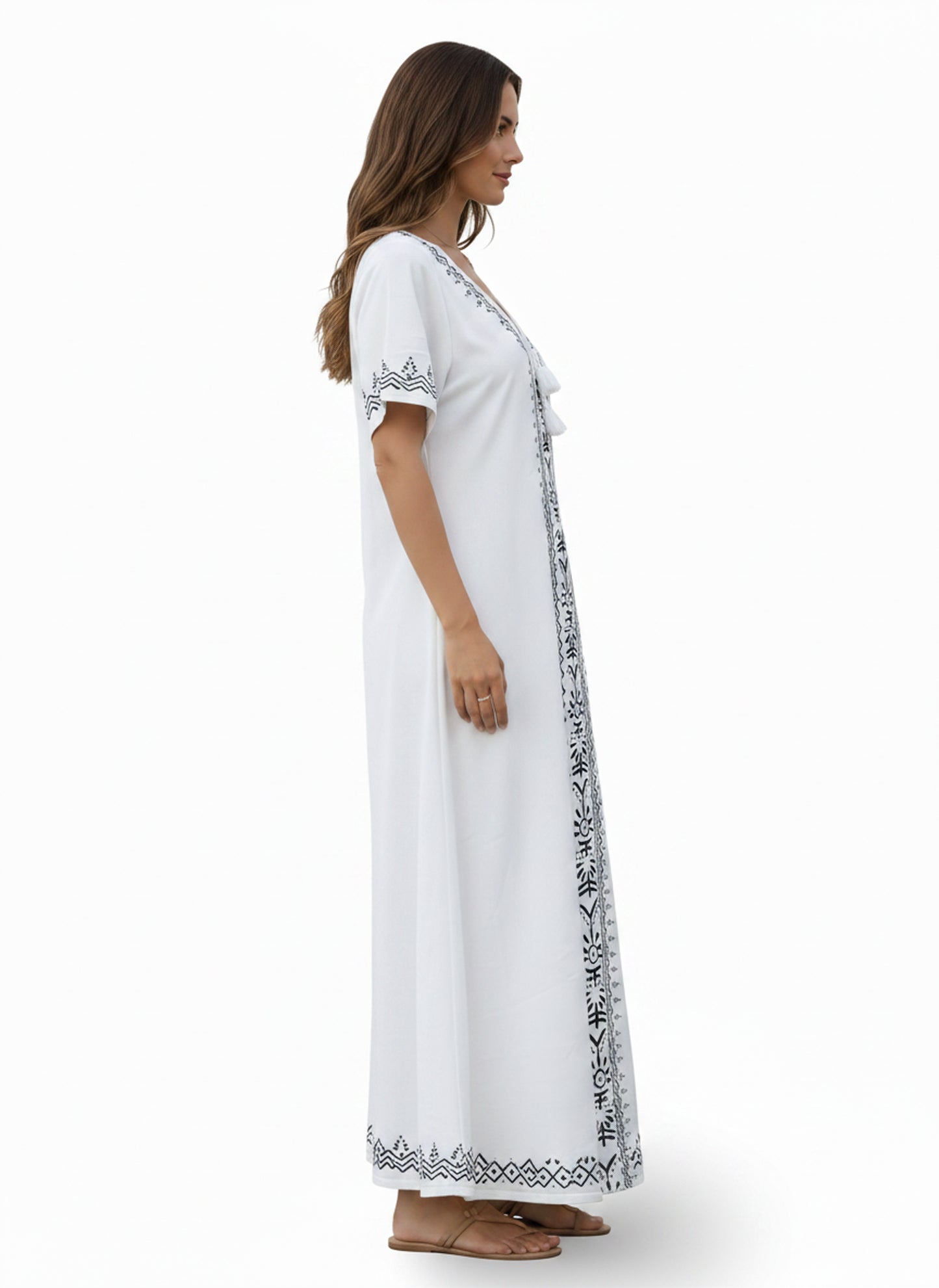 The Floral Hand-Block Cotton Dress