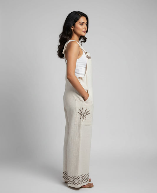 The Green Hand-Block Pure Cotton Dress