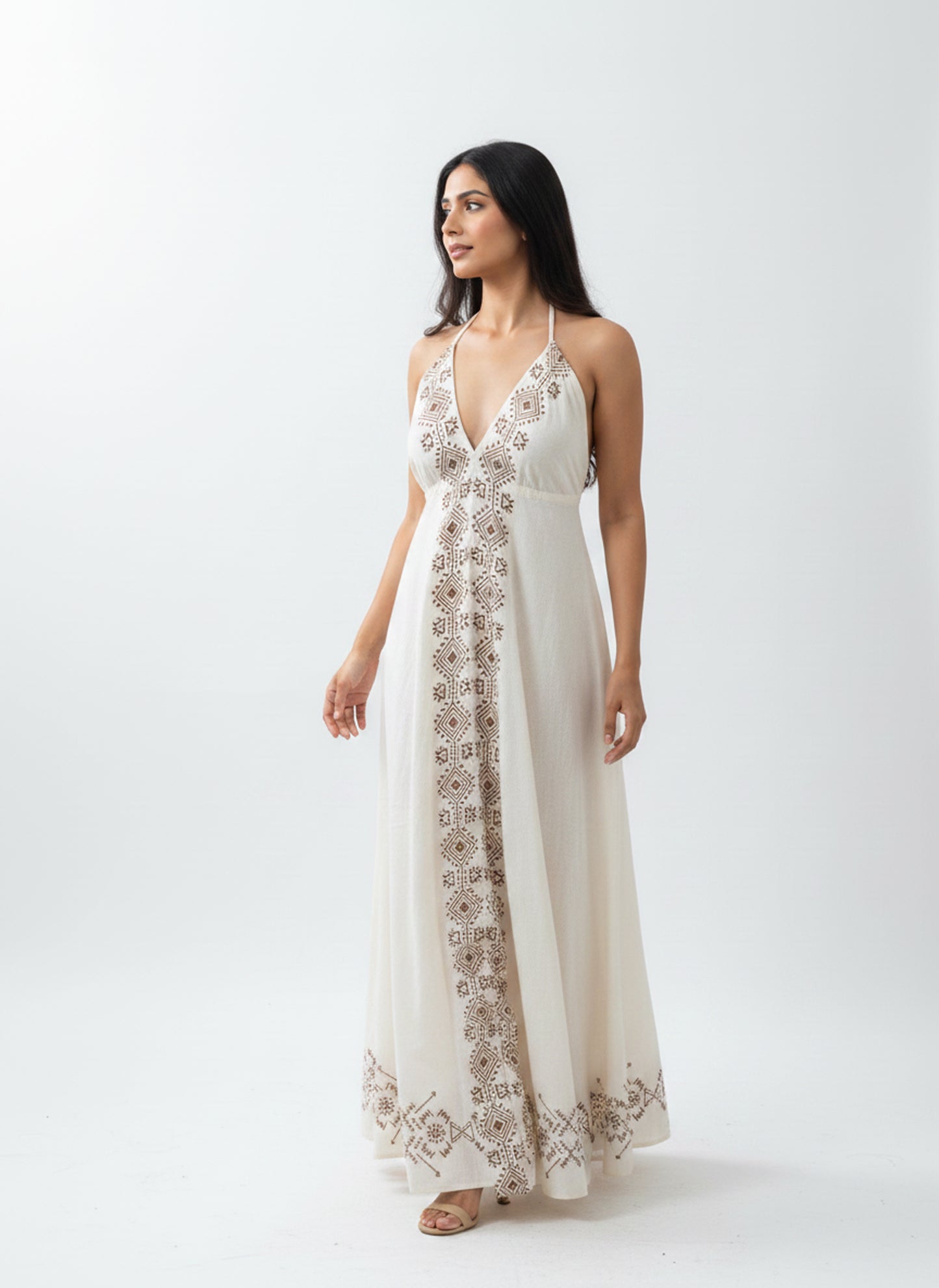 The Earth-Heritage Halter: Made-to-Order Pure Cotton Maxi