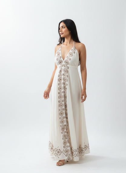 The Earth-Heritage Halter: Made-to-Order Pure Cotton Maxi
