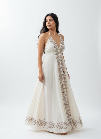 The Earth-Heritage Halter: Made-to-Order Pure Cotton Maxi