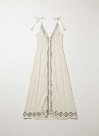 The Heritage Artisan Maxi: Pure Cotton Hand-Block Printed Dress