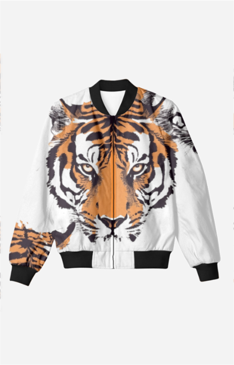 Entimessi The Royal Bengal Tiger - Unisex Printed Bomber Jacket with Pockets Bomber Jackets 5XL All-Over-Print AOP bomber jacket Casual Wear college wear Digital Print fleece bomber jacket gender-neutral clothing jacket outerwear pocket bomber jacket Printed ribbed cuffs and hem street style bomber jacket streetwear Top trendy bomber jacket trendy clothing Unisex Unisex bomber jacket unisex fashion urban fashion zipper closure