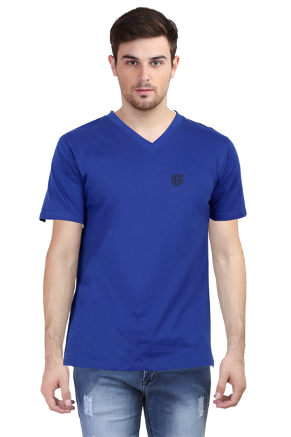 Entimessi Unisex Super Soft Cotton V-Neck T-Shirt (White) V-Neck T-shirt Royal Blue Casual Wear Cotton Rapi-T-shirts Regular Fit Short Sleeves Solid Color T-shirts T-shirts Top Unisex V-neck