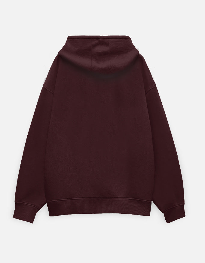 Unisex oversized pullover hoodie in heavyweight cotton fleece