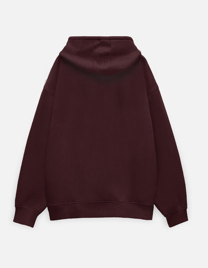 Unisex oversized pullover hoodie in heavyweight cotton fleece