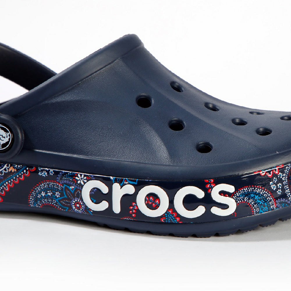 crocs Unisex Bayaband Bandana Print Clog Navy Clogs 360 beach shoes beachwear BEST breathable shoes casual footwear casual shoes Casual Wear Clogs comfortable clogs comfortable sandals comfortable shoes Crocs crocs lite ride 360 Croslite foam everyday shoes foam clogs Footwear gardening shoes gym shoes lightweight shoes LiteRide LiteRide 360 loungewear men's crocs mens shoes pool shoes slip-on clogs slip-on shoes travel shoes Unisex unisex shoes water shoes water-resistant shoes women's crocs womens shoes