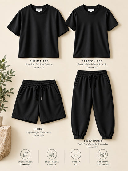 All Black Pro – 4-Piece Outfit Kit