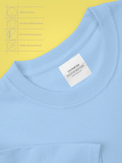 Classic Baby Blue Crew Neck T-Shirt – Unisex