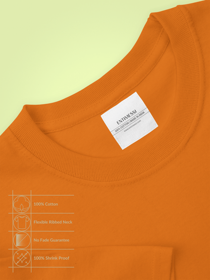 Classic Orange Crew Neck T-Shirt – Unisex