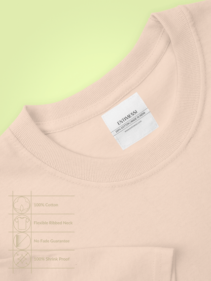 Classic Peach Crew Neck T-Shirt – Unisex