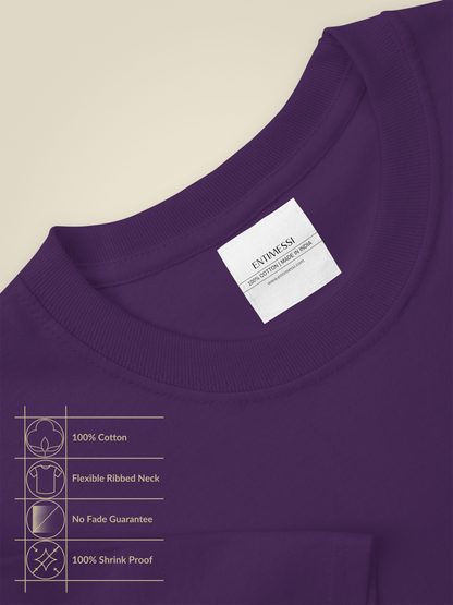 Classic Purple Crew Neck T-Shirt – Unisex