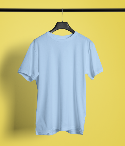 Classic Baby Blue Crew Neck T-Shirt – Unisex