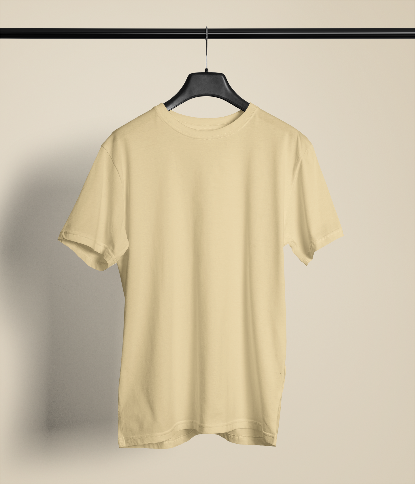 Classic Beige Crew Neck T-Shirt – Unisex