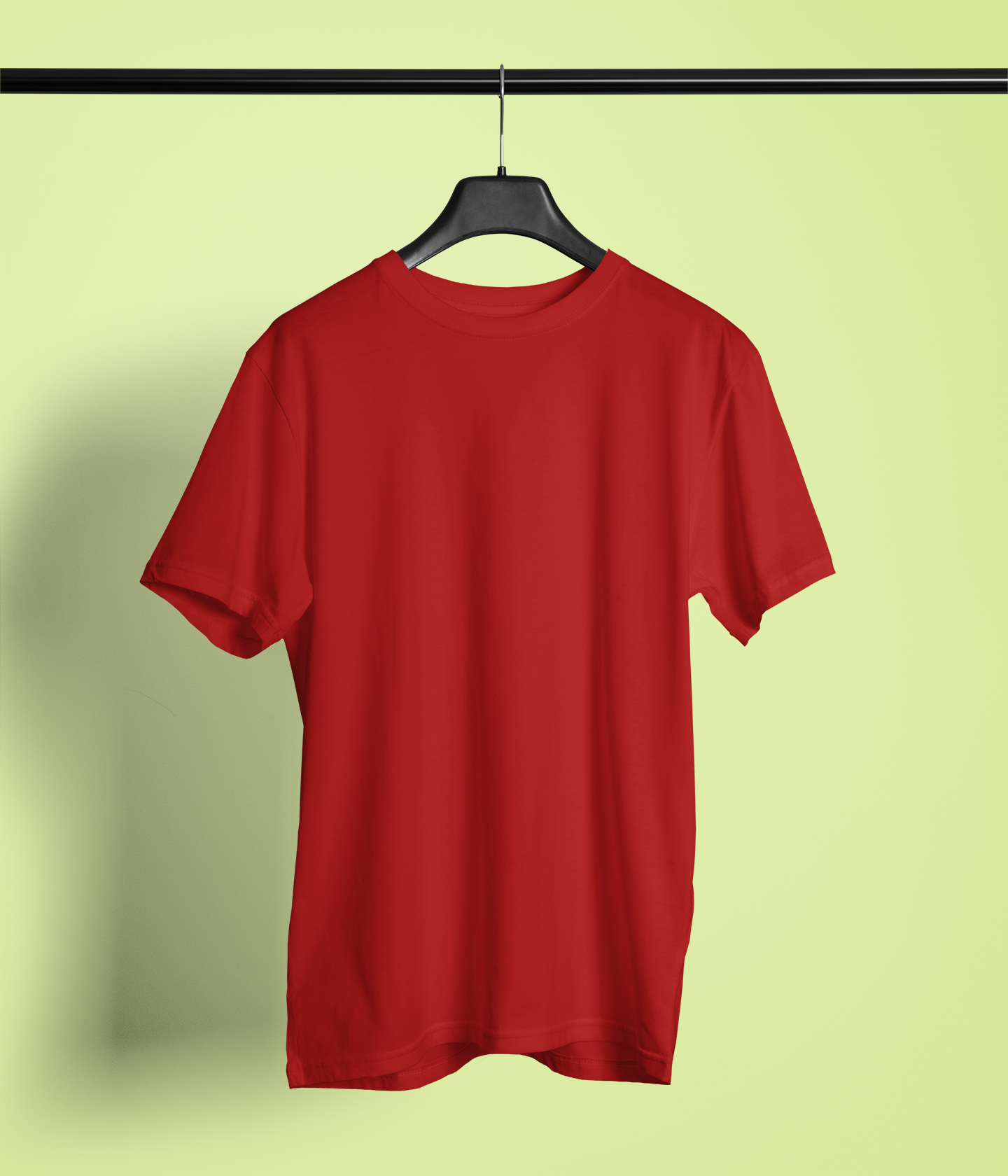 Entimessi Unisex Regular Fit T-Shirt - Cotton, Bio-Washed (Brick Red) Plain T-shirts Cherry Red Casual Wear Cotton Rapi-T-shirts Regular Fit Round Neck Short Sleeves Solid Color T-shirts T-shirts Top Unisex