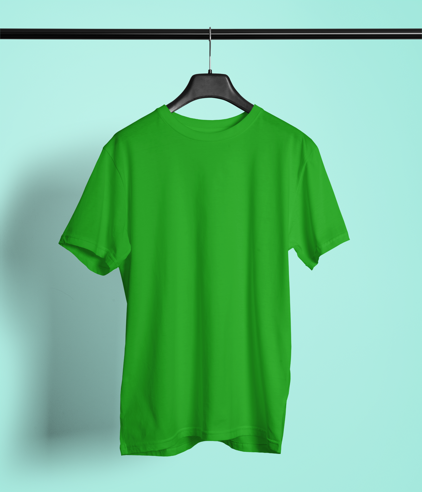 Entimessi Unisex Regular Fit T-Shirt - Cotton, Bio-Washed (Bottle Green) Plain T-shirts Flag Green Casual Wear Cotton Rapi-T-shirts Regular Fit Round Neck Short Sleeves Solid Color T-shirts T-shirts Top Unisex