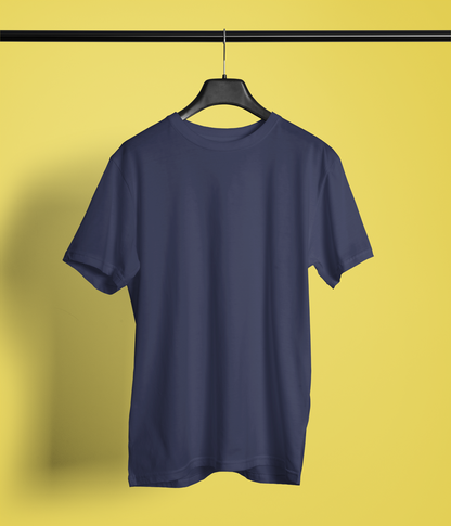 Classic Navy Blue Crew Neck T-Shirt – Unisex
