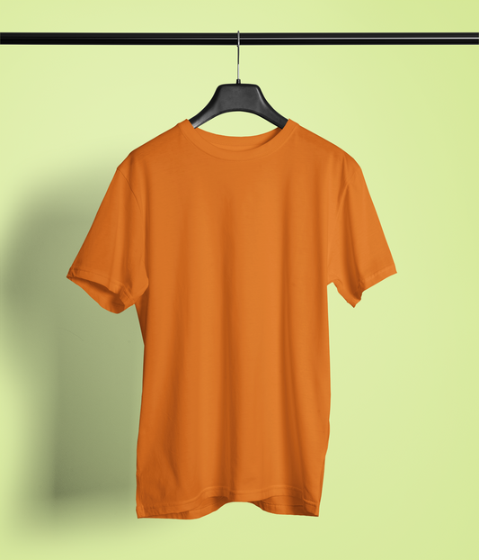 Classic Orange Crew Neck T-Shirt – Unisex