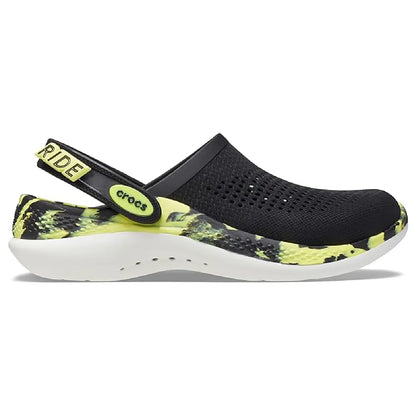 crocs Unisex Literide 360 Black Yellow Clog Clogs 360 beach shoes beachwear breathable shoes casual footwear casual shoes Casual Wear Clogs comfortable clogs comfortable sandals comfortable shoes Crocs crocs lite ride 360 Croslite foam everyday shoes foam clogs Footwear gardening shoes gym shoes lightweight shoes LiteRide LiteRide 360 loungewear men's crocs mens shoes pool shoes slip-on clogs slip-on shoes travel shoes Unisex unisex shoes water shoes water-resistant shoes women's crocs womens shoes